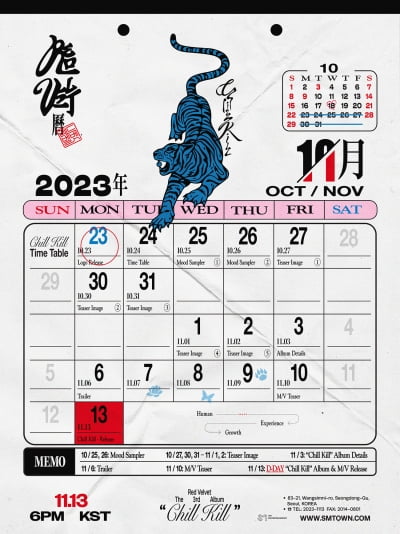 Red Velvet has released a schedule poster for their first full-length album in 6 years.