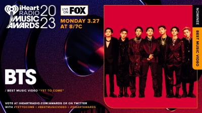 BTS nominated for the US 'iHeartRadio Music Awards' for 6 consecutive years