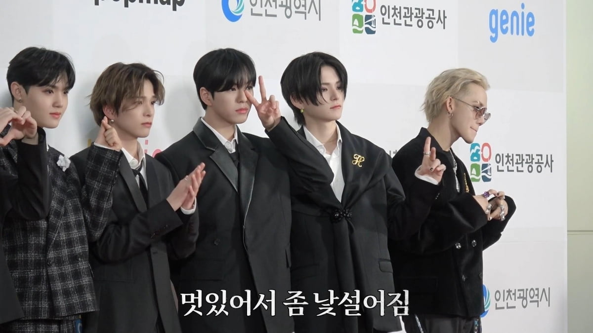 트레저, 'TMA' 시상식 비하인드 공개…"올해의 아티스트상 수상 감사해"