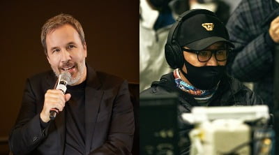 Denis Villeneuve of the movie 'Dune: Part 2' and director Kim Han-min of 'Noryang: The Sea of Death' met.