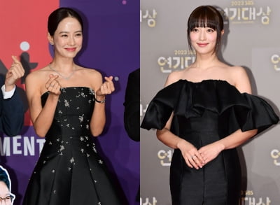 Song Ji-hyo and Pyo Ye-jin were in an awkward situation because of their long dresses at the awards.