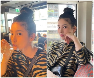 ペ・スジ、K社ミニワンピースで飾られたロンドンルック