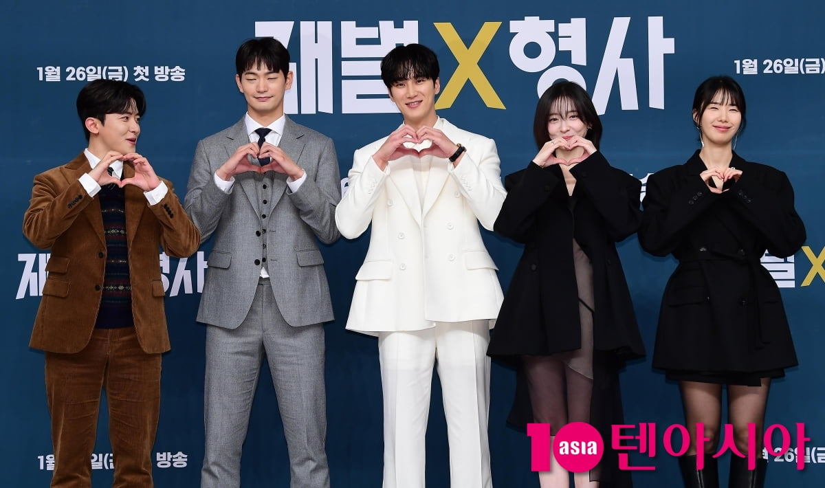 [TEN포토]안보현-박지현-강상준-김신비-정가희 '드라마 '재벌x형사' 주역들'