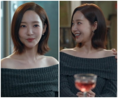 7만6000원 밖에 안되는데…박민영, 저렴이 오프숄더로 만든 고급美