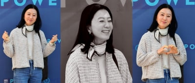 김희애, 봄을 입었네...청바지+흰티면 충분해[TEN포토+]