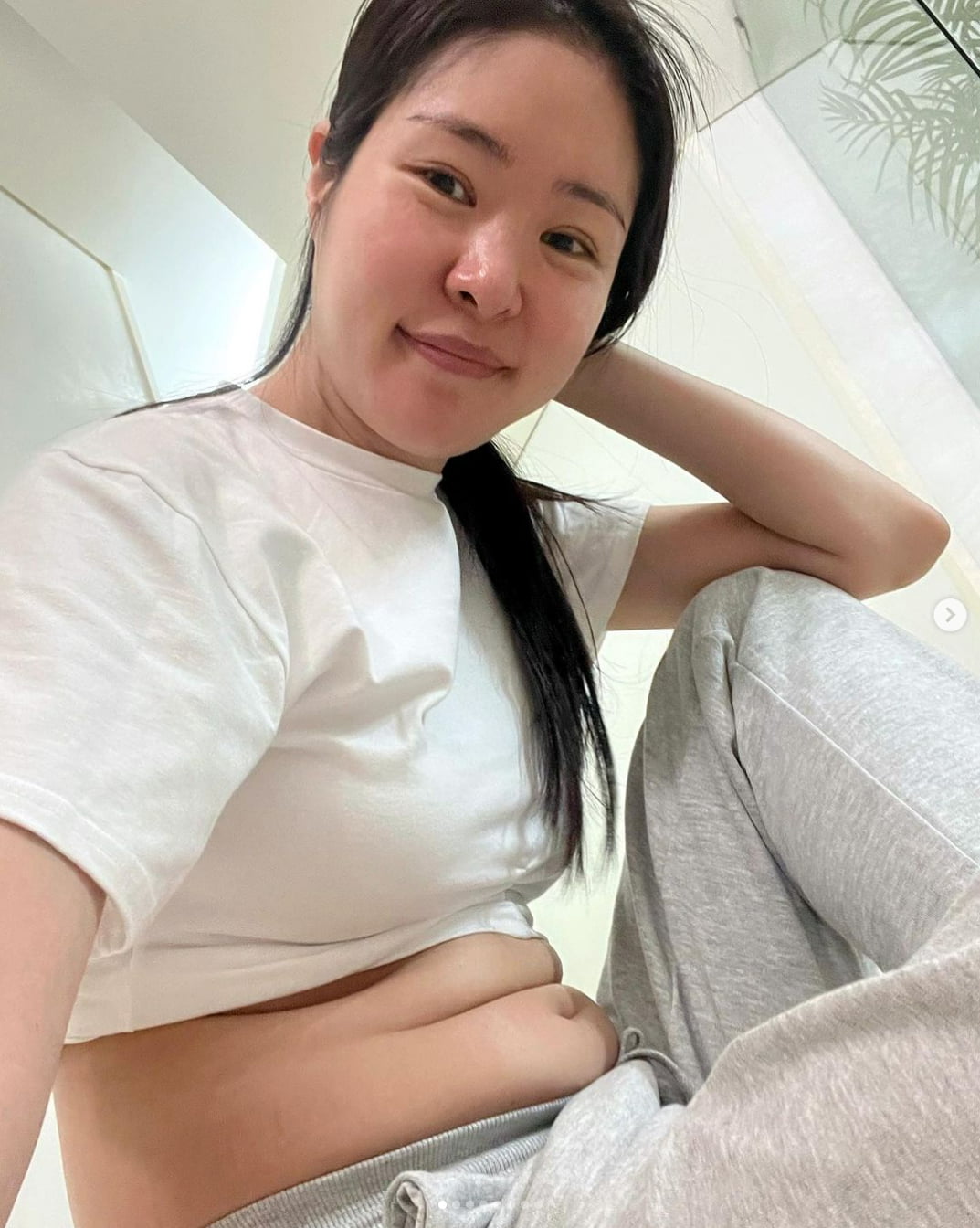 '김태현♥' 미자, 설날 '깜짝' 소식…"5kg나 쩠다" D라인 아닌 B라인