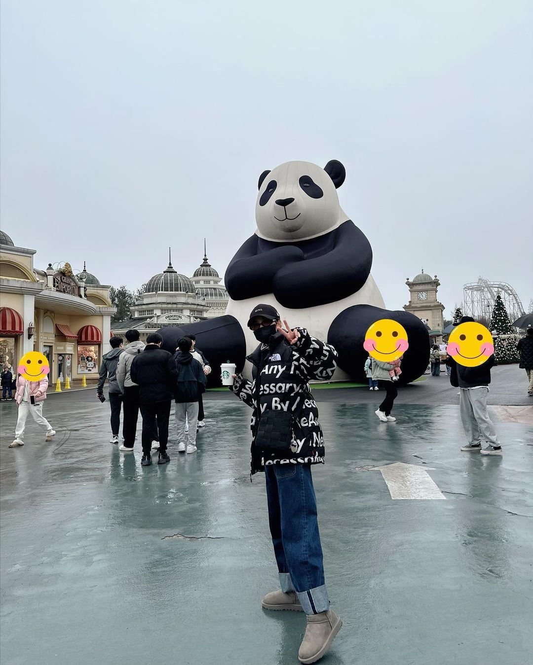 산다라박, 푸바오에 마지막 작별 인사…"바오패밀리 전원 영접"