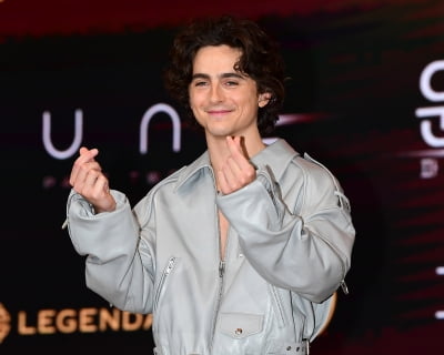 [TEN포토]티모시 샬라메(Timothee Chalamet) 'K 하트 잘하죠'