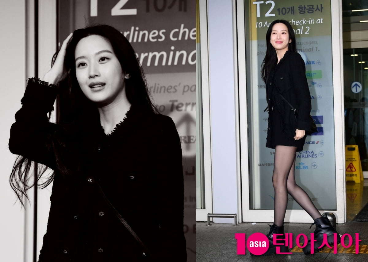 문가영, 청순함 흩날리는 공항패션...우아한 블랙[TEN포토+]