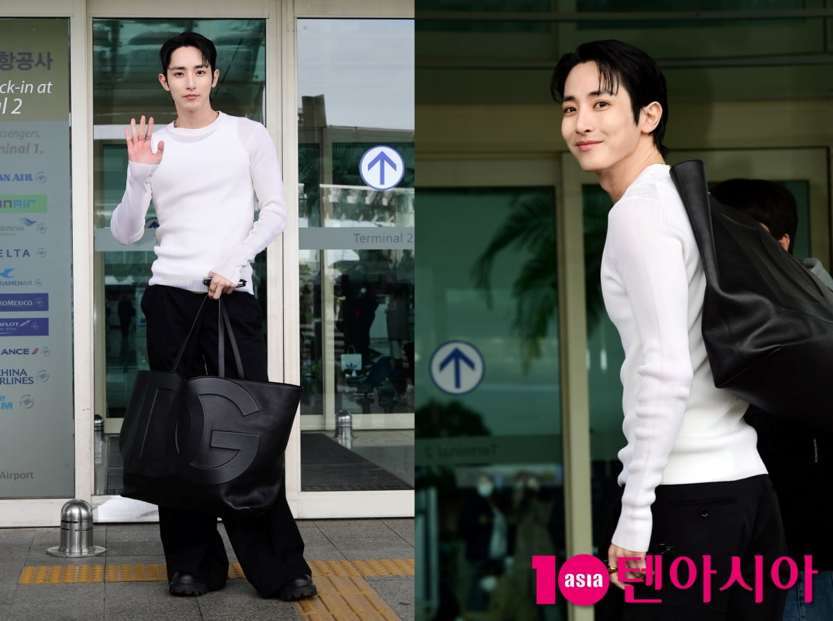 이수혁, 머슬핏 빛나는 공항패션...美친 비주얼[TEN포토+]