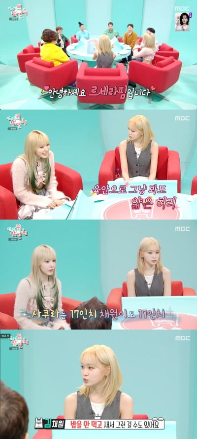 대체 얼마나 말랐길래…사쿠라X김채원 "허리 17인치, 밥 안 먹고 재긴 했다" ('전참시')