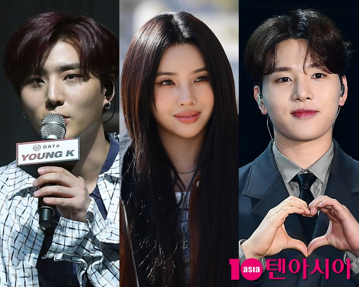 그룹 데이식스 영케이-(여자)아이들 소연-멜로망스 김민석(왼쪽부터)/사진 = 텐아시아 사진DB