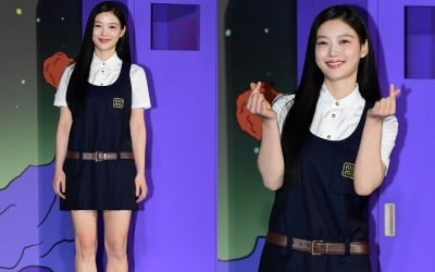 김유정, 허리가 어디에 있는거야…340만원 원피스인데 짧아진 하체