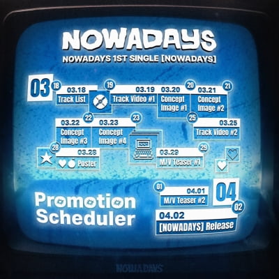 「キューブ新人」ナウアーデイズ、「NOWADAYS」スケジューラ公開