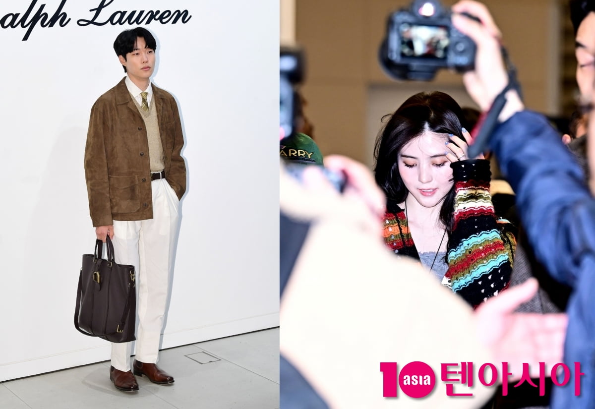 류준열 ♥한소희, 공개열애 꽃미소와 무표정...다른 온도차[TEN포토+]