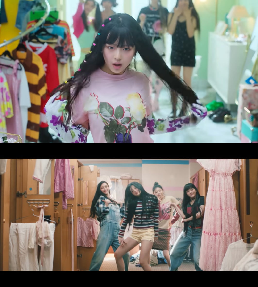 /사진 = 뉴진스 'attention' 뮤비-아일릿 'Magnetic' 뮤비