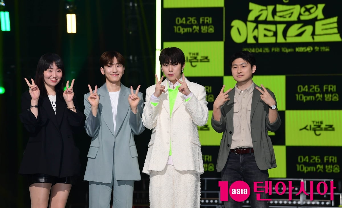 [TEN포토]최승희 PD-지코-정동환-김태준PD '지코의 아티스트 첫 방송 기대하세요'