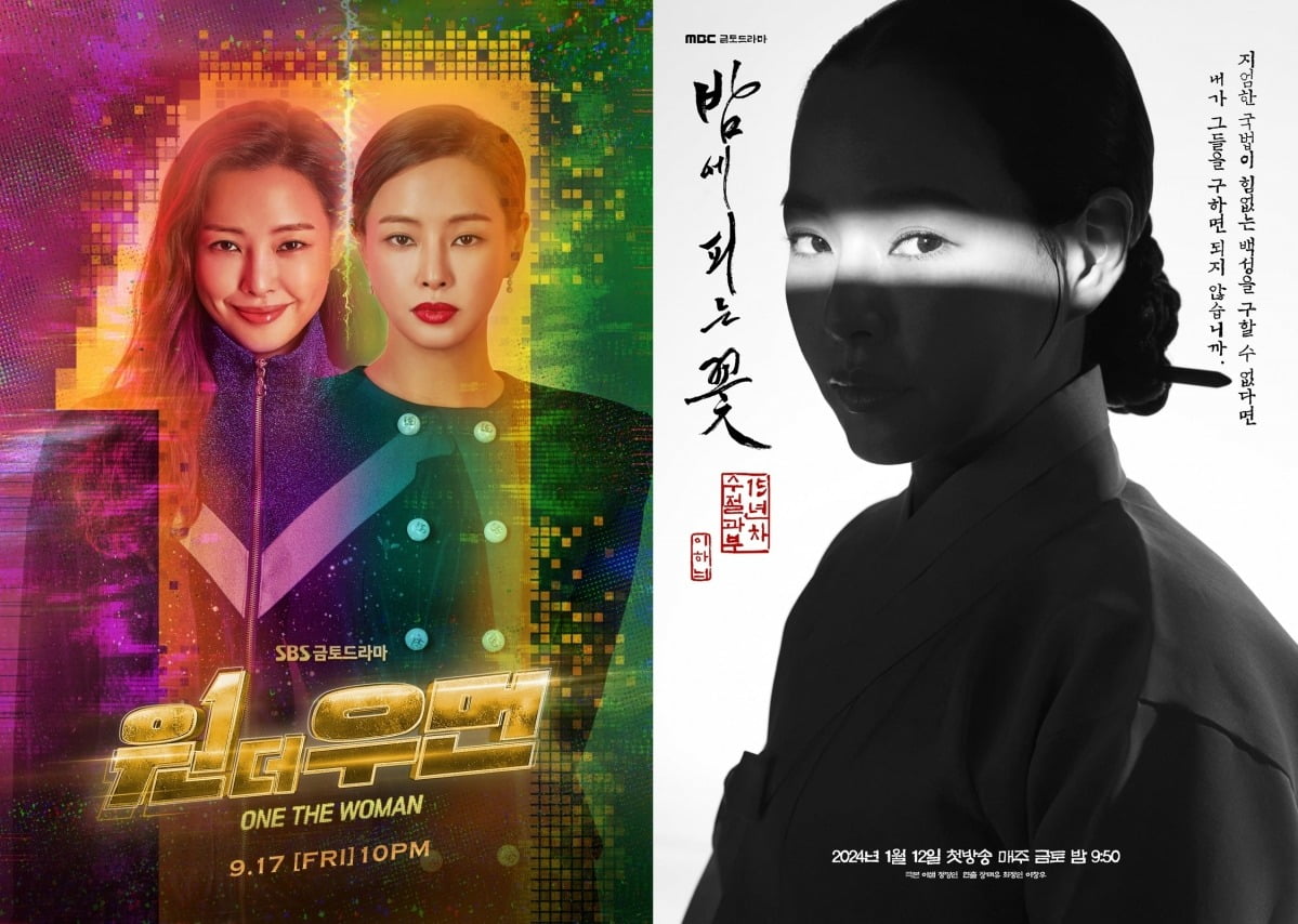 '원더우먼', '밤에 피는꽃' 포스터./사진제공=SBS, MBC