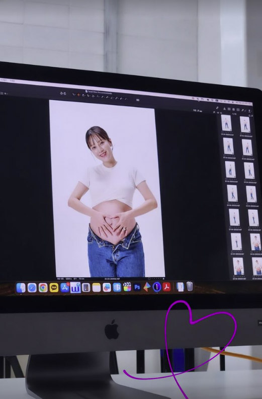 '사업가♥' 아유미 "완전 러브"…크롭 티셔츠로 드러낸 '배 볼록' 만삭 화보