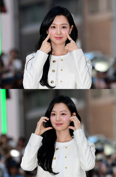 Kim Ji-won, the red sea of Yeouido who appeared at the end of the party... the pretty queen of tears