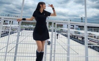 '47 years old' Choi Kang-hee shows off her legs in tennis look