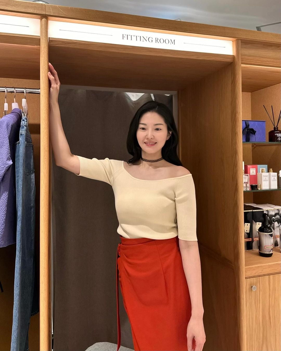 '전진♥' 류이서, 여리여리 오프숄더룩…쇄골 미인