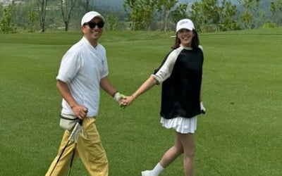 손담비♥이규혁, 알콩달콩 신혼 일상…달달한 골프장 데이트 "so happy"