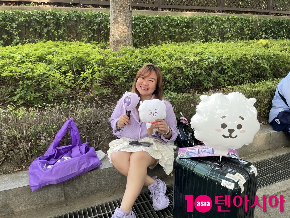 필리핀에서 온 방탄소년단 팬 티엔씨/ 사진=김지원 기자