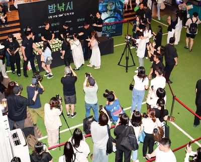[TEN포토]손석구 '팝콘만큼 뜨거운 열기'