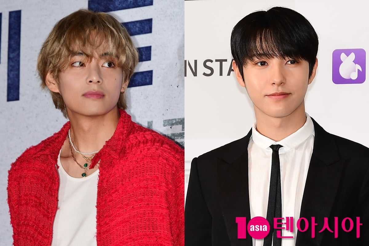 왼쪽부터 방탄소년단 뷔, NCT DREAM 런쥔/ 사진=텐아시아 사진 DB