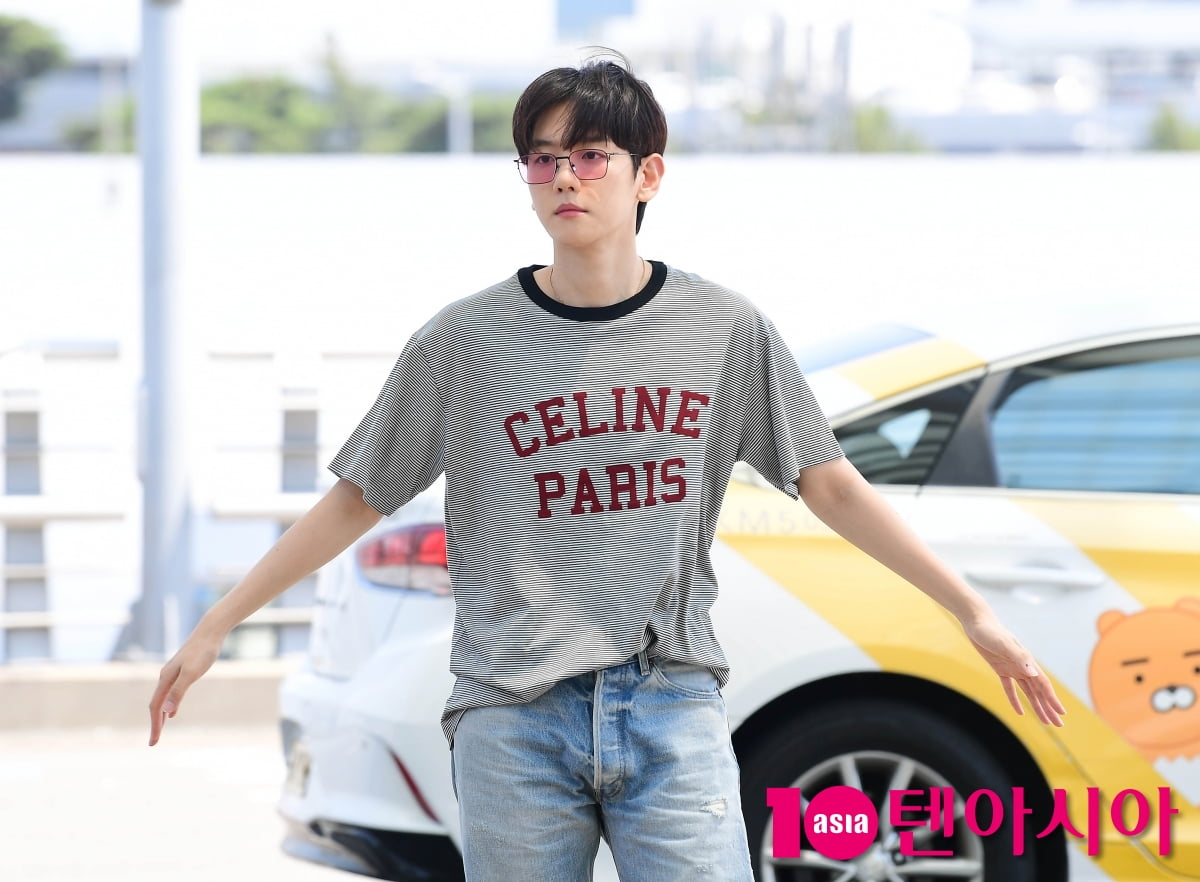 엑소 백현, 태양아래 반사되는 멋짐...마초남의 매력[TEN포토+]