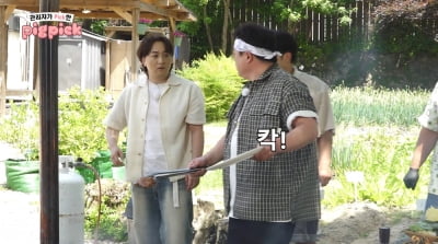 고기 집게 뺏으려 하자…김준현, 후배들에 인상 팍('THE맛녀석')