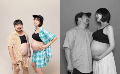 "강재준이 임신한 거 아니죠"…'깡총맘' 이은형, 웃음만발 만삭 화보