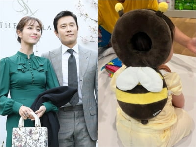 'Lee Byung-hun♥' Lee Min-jung, 7-month-old daughter slams behind her