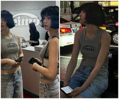 ナナ、果敢なノブラファッション