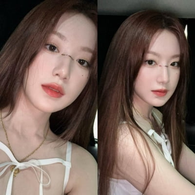 '대만 배우 열애설' (여자)아이들 슈화, 흰 피부+긴 생머리→'비주얼 막내' 증명