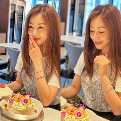 '연애만 24년째' 오나라, 보고도 믿기지 않는 '49세'의 오렌지 빛 생머리 소화력