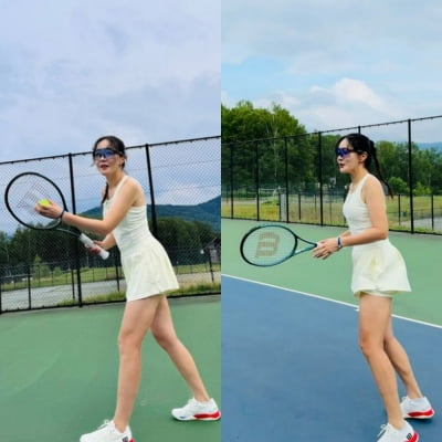 '170cm 51kg' 엄지원, 테니스까지 섭렵…감탄만 나오는 '다리 근육'