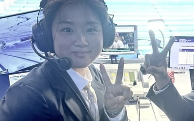 '여자 마동석' 정유인, 온냉 오가는 올림픽 해설…수영 지유찬 예선, 시청률 1위