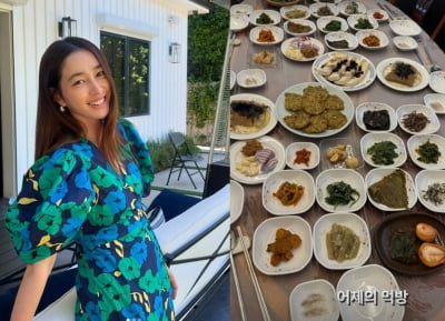 ♥이병헌 맨날 이런 밥상 대접받나…이민정, 상다리 휘어지는 저녁 인증