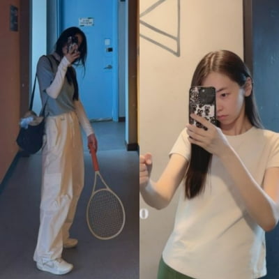 안소희 '163cm 43kg'인데 테니스까지 섭렵…자기관리 미쳤다