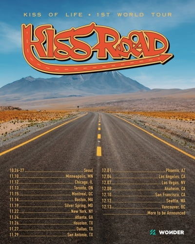 KISS OF LIFE、初のワールドツアー「KISS ROAD」開催決定