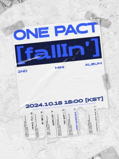 원팩트, 미니 2집 fallin' 트랙리스트 공개…태그 전곡 작사·작곡