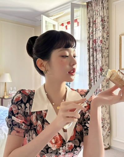 오드리 헵번으로 환생한 장원영, 세상 우아한 '공주님' 아침식사