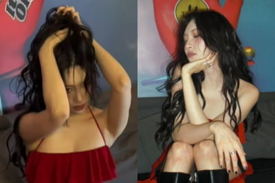 선미, 긴 머리 쥐어뜯으며 매서운 눈빛 '찌릿'