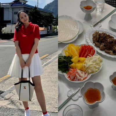 박지윤, 연예계 들썩여놓고 평온하네…여유롭게 한상차림