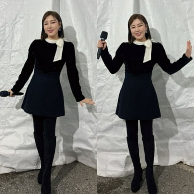 '153cm' 송가인, 올블랙 입더니 '초슬림' 완성…37세에 '요정' 완벽 변신