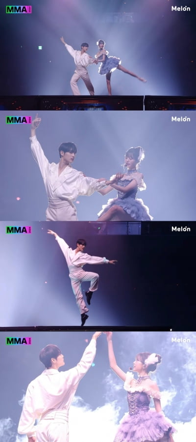 장원영, 강경호와 발레 깜짝 무대…MMA2024 홀렸다