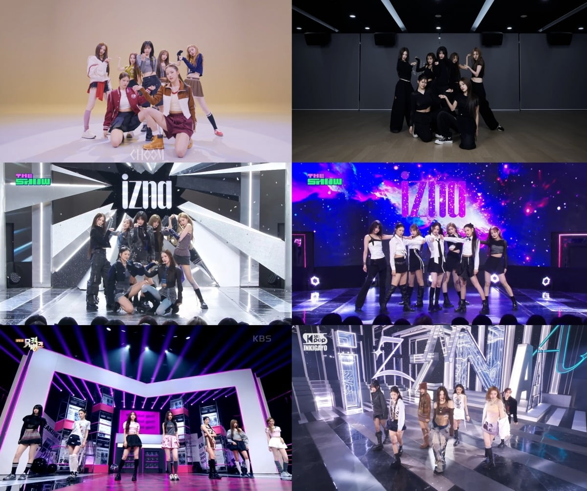사진=SBS M '더쇼', KBS 2TV '뮤직뱅크', SBS '인기가요', M2 '스튜디오 춤' 캡처, 웨이크원 제공