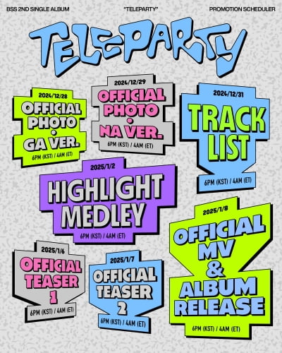 부석순, 'TELEPARTY' 프로모션 스케줄러 공개